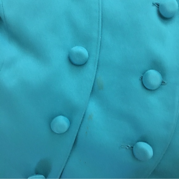 2-piece garment dress skirt suit fully lined size S color teal - Picture 15 of 16